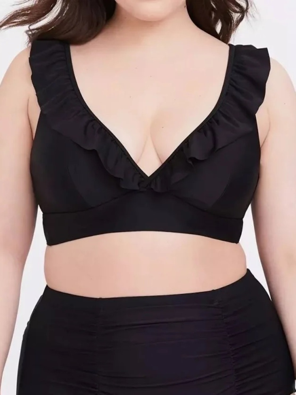 Torrid Wireless Ruffle Triangle Bikini Top